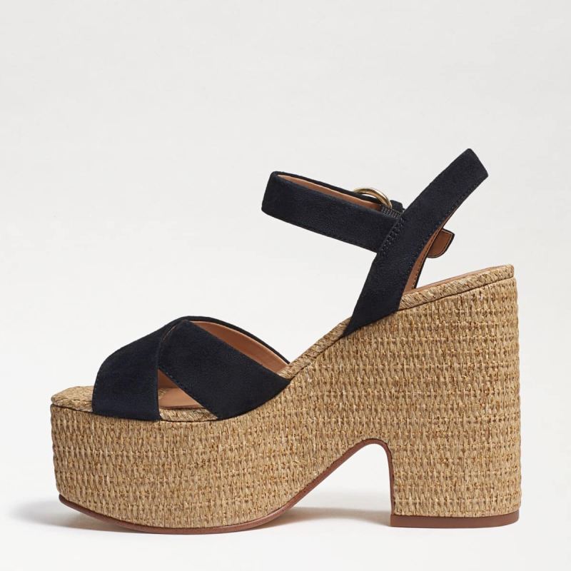 Sam Edelman Trianna Platform Sandal-Black Suede