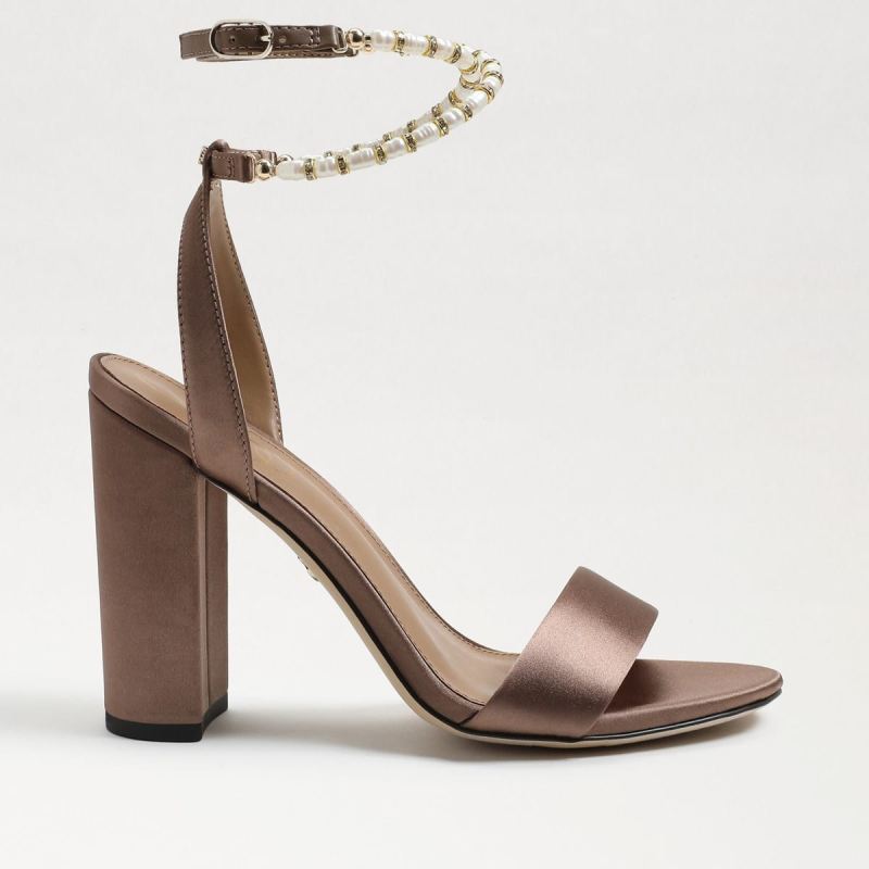Sam Edelman Yanelli Block Heel Sandal-Toffee Satin