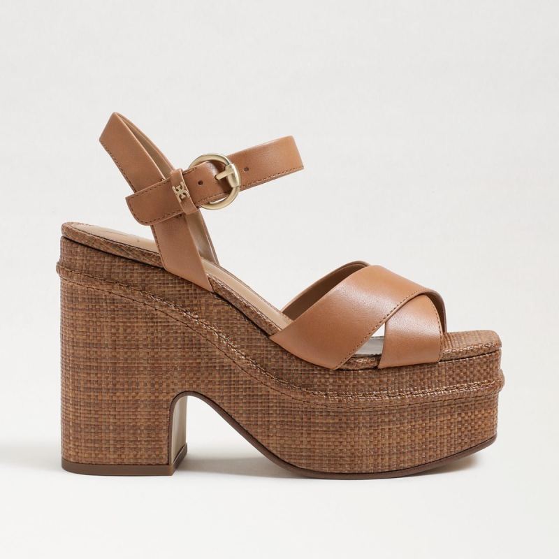 Sam Edelman Trianna Platform Sandal-Lt Cuoio Brown Leather