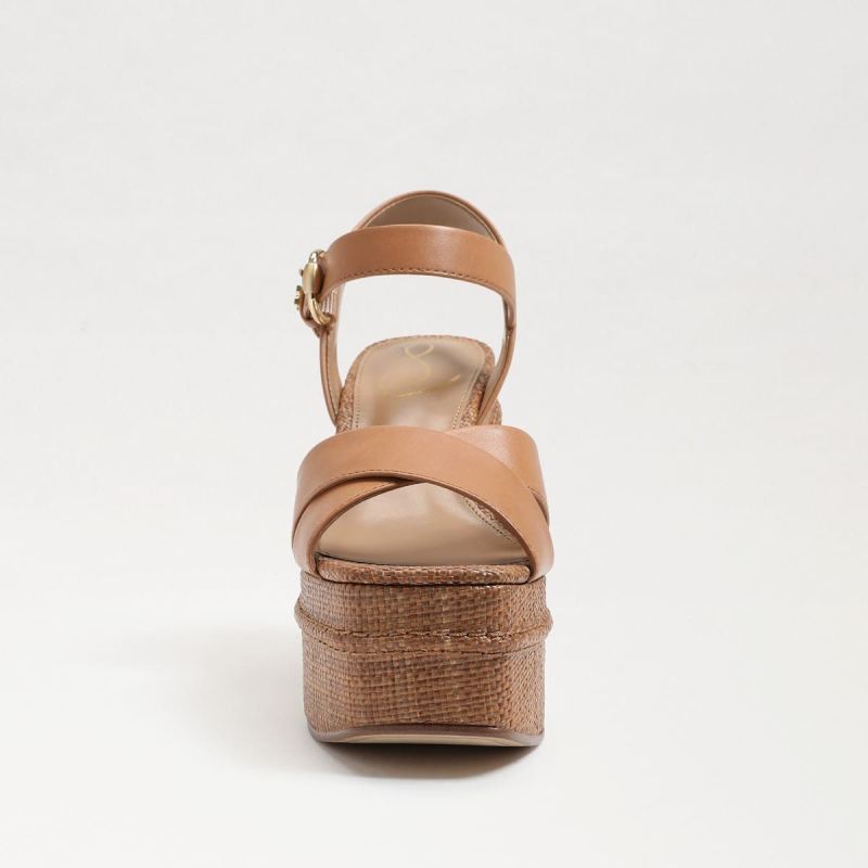 Sam Edelman Trianna Platform Sandal-Lt Cuoio Brown Leather
