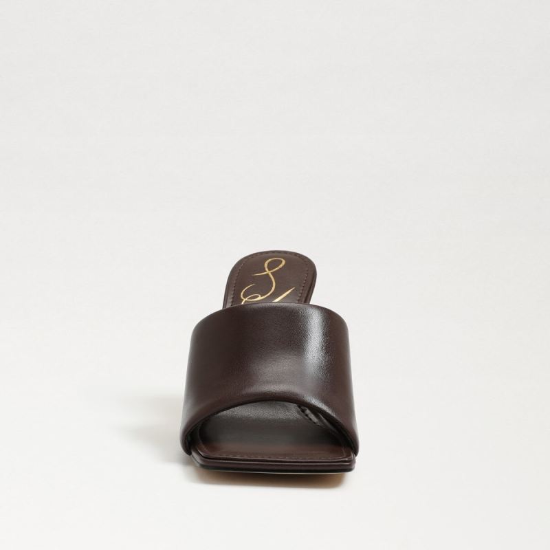 Sam Edelman Carmen Mule Heel Sandal-Dark Chocolate Leather