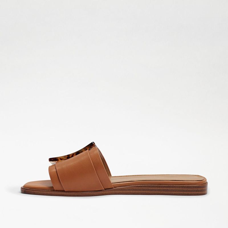 Sam Edelman Inez Slide Sandal-Lt Cuoio Brown Leather