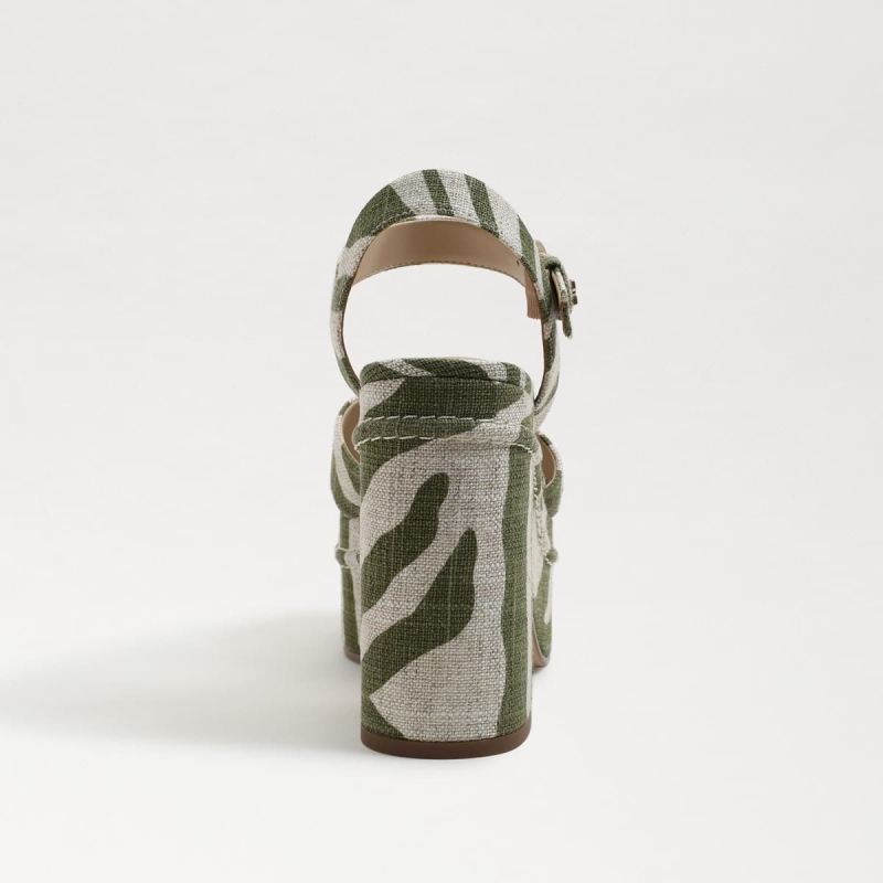 Sam Edelman Trianna Platform Sandal-Soft Fern/Natural Linen