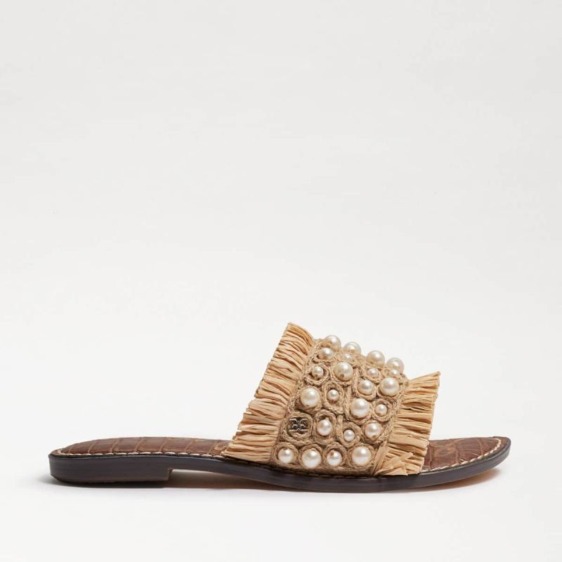 Sam Edelman Guthrie Raffia Slide Sandal-Natural Raffia