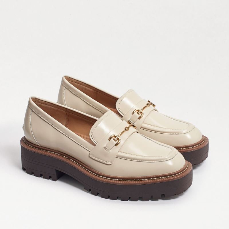 Sam Edelman Laurs Lug Sole Loafer-Modern Ivory Box Leather - Click Image to Close