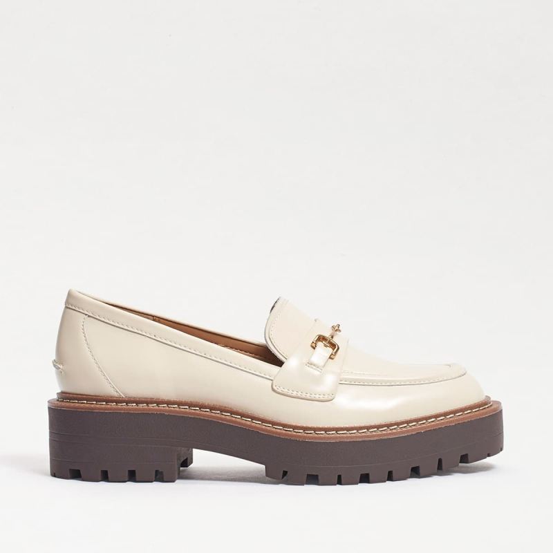 Sam Edelman Laurs Lug Sole Loafer-Modern Ivory Box Leather