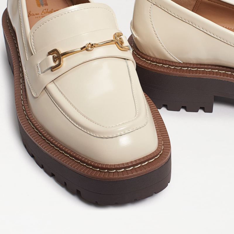 Sam Edelman Laurs Lug Sole Loafer-Modern Ivory Box Leather