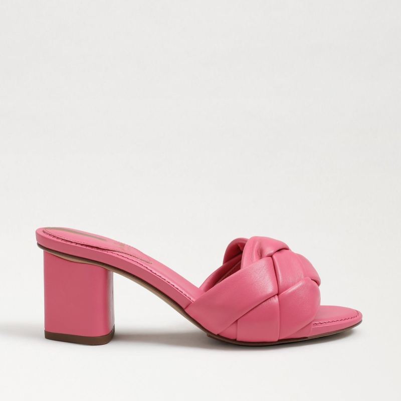 Sam Edelman Oaklie Block Heel Mule-Carmine Rose Leather