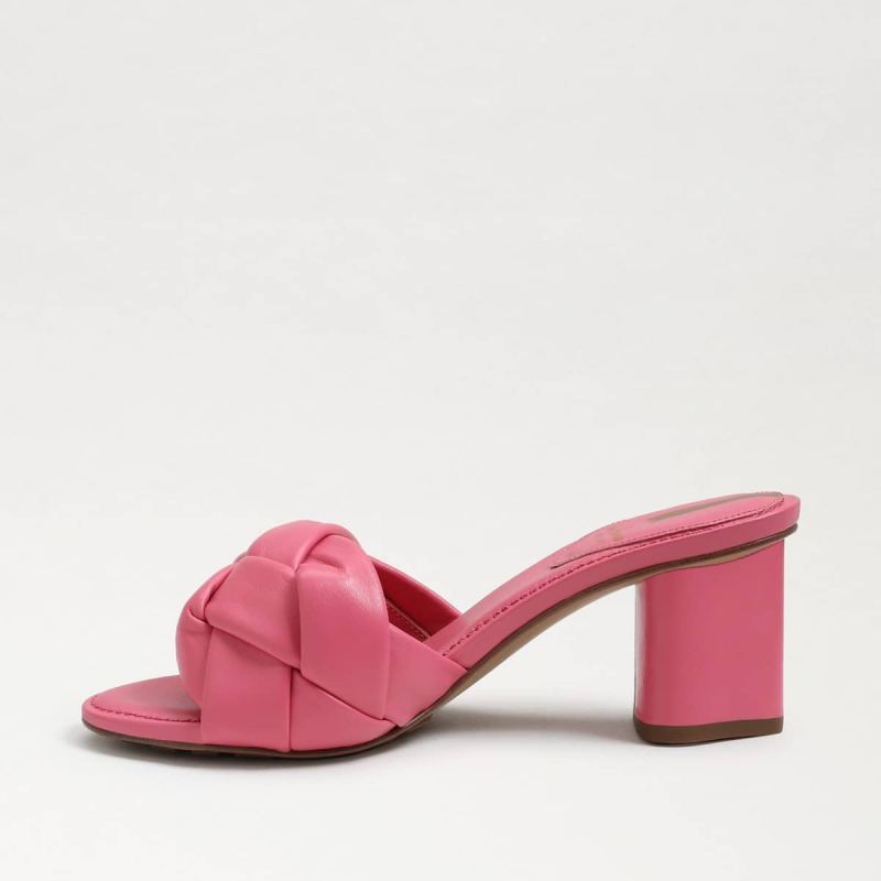 Sam Edelman Oaklie Block Heel Mule-Carmine Rose Leather