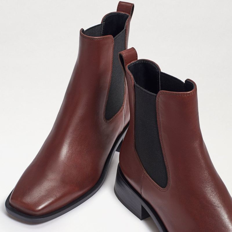 Sam Edelman Thelma Chelsea Boot-Terazzo Brown Leather