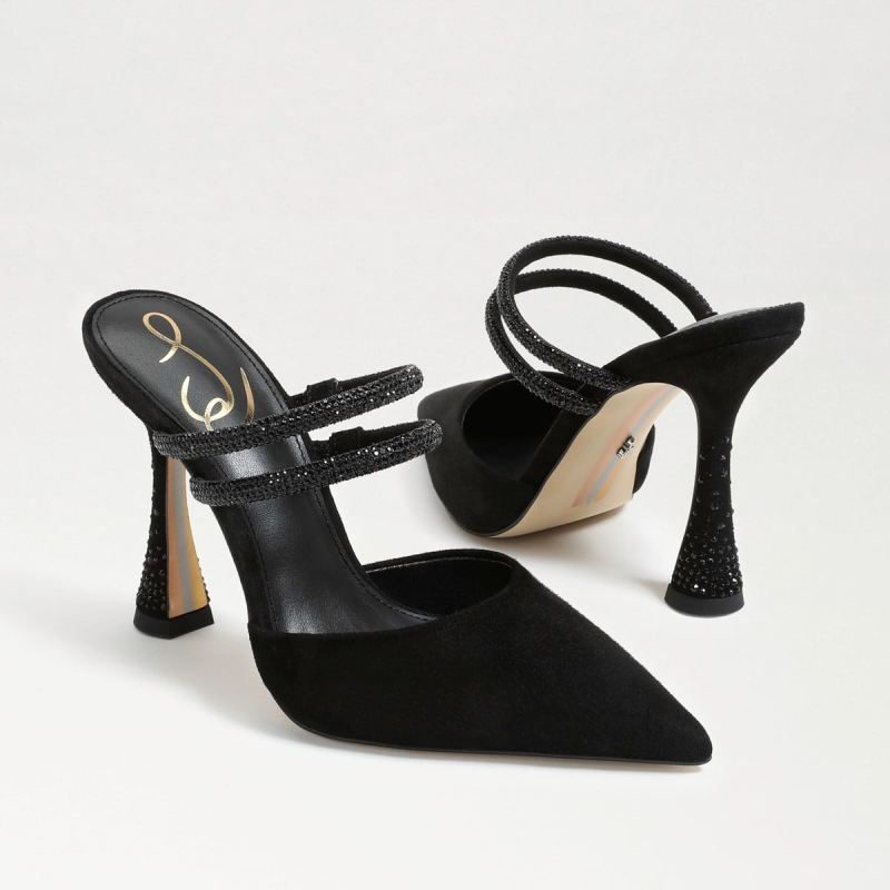 Sam Edelman Agustina Mule Pump-Black Suede