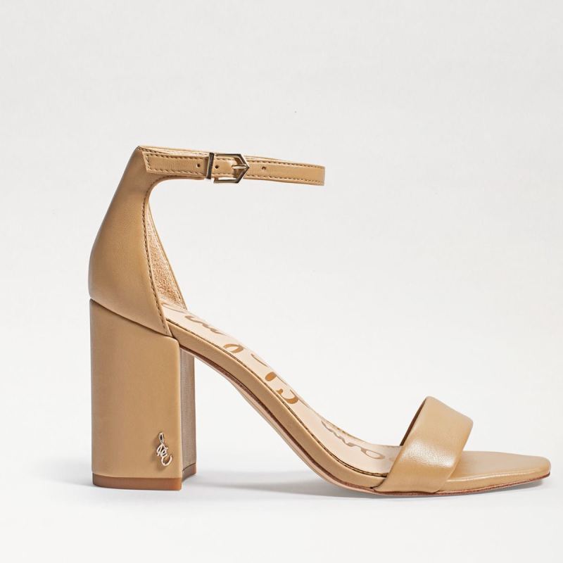 Sam Edelman Daniella Block Heel Sandal-Soft Beige Leather