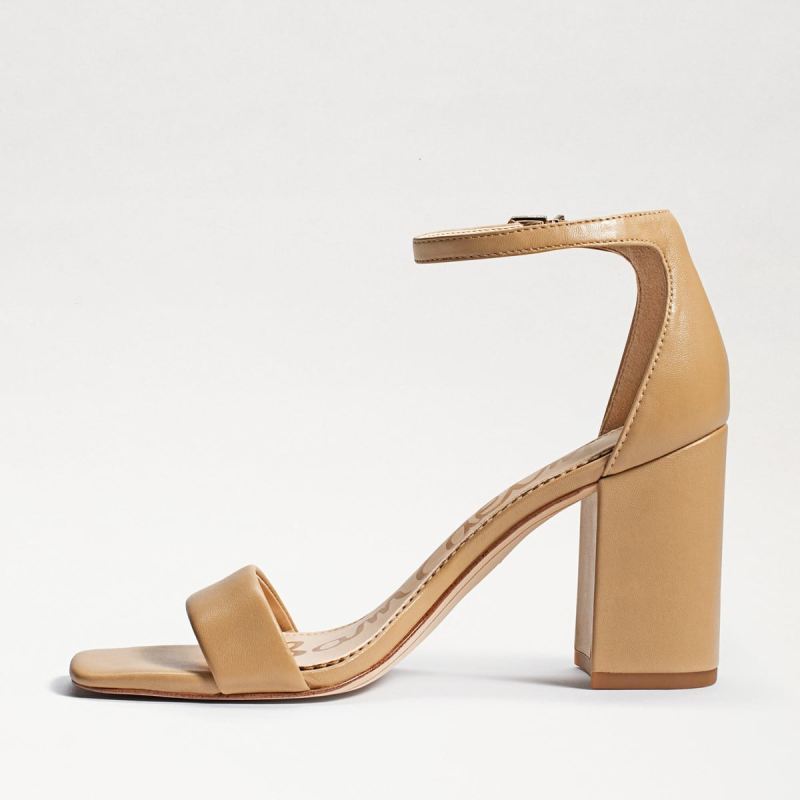 Sam Edelman Daniella Block Heel Sandal-Soft Beige Leather