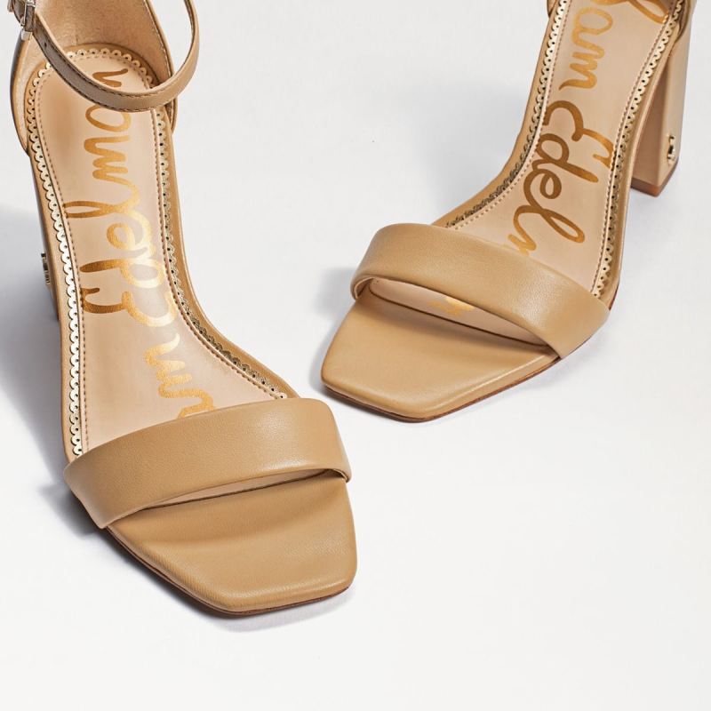 Sam Edelman Daniella Block Heel Sandal-Soft Beige Leather