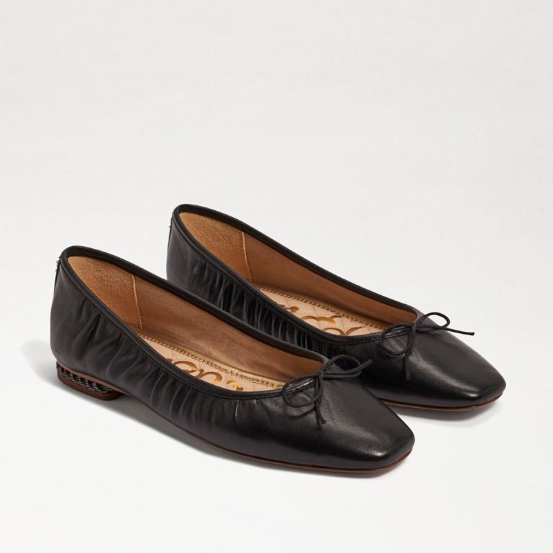 Sam Edelman Meg Ballet Flat-Black Leather