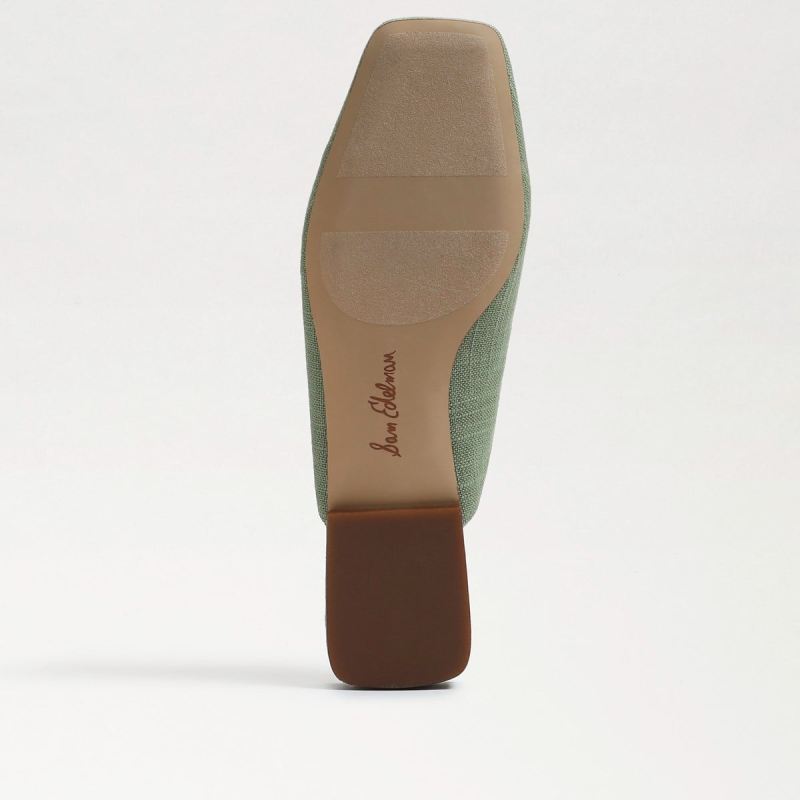 Sam Edelman Lavina Buckle Mule-Soft Jade Linen