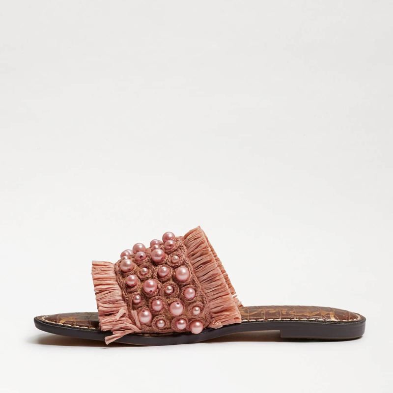 Sam Edelman Guthrie Raffia Slide Sandal-Rose Raffia