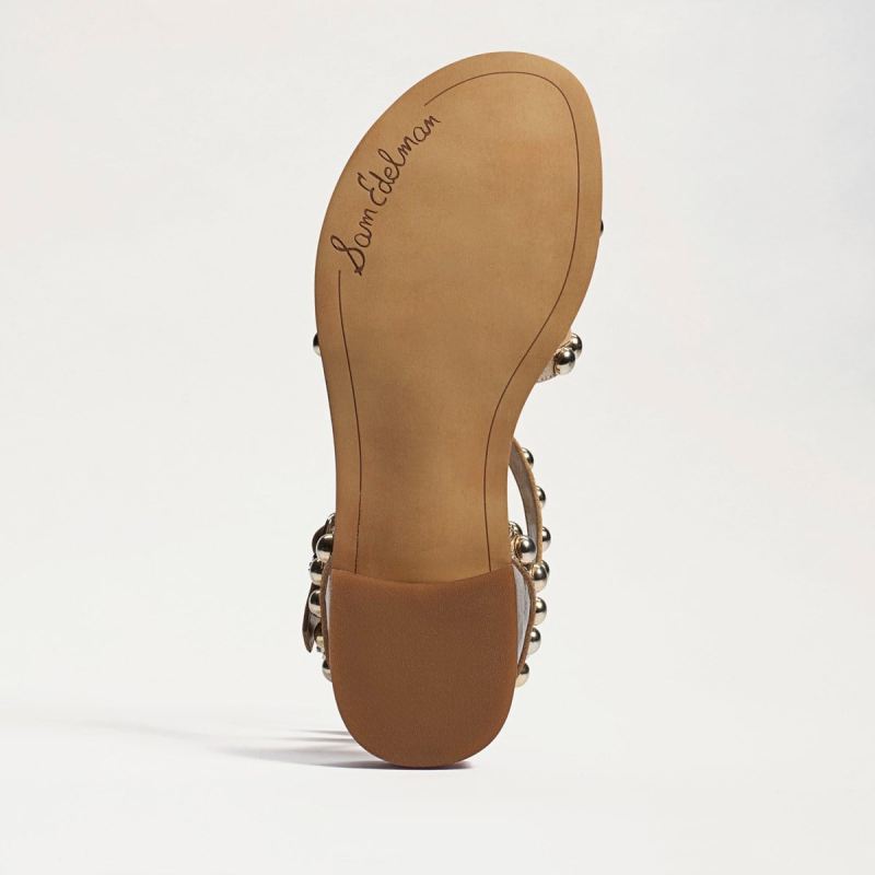 Sam Edelman Eavan Studded Gladiator Sandal-Molten Gold Leather