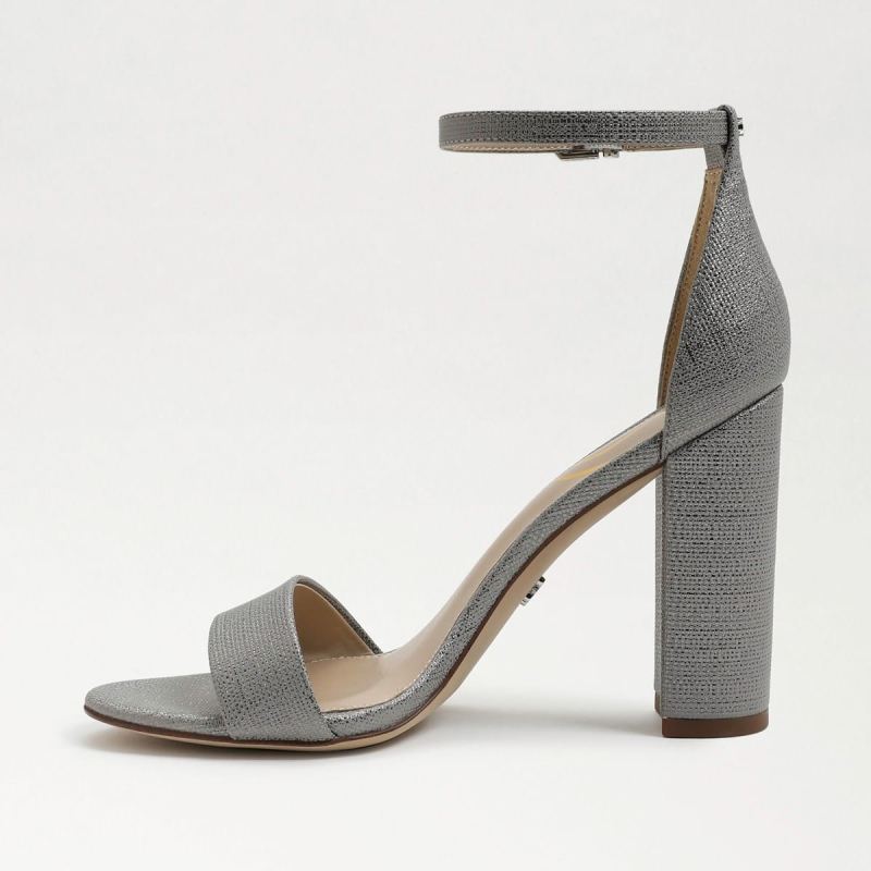 Sam Edelman Yaro Block Heel Sandal-Pewter Leather