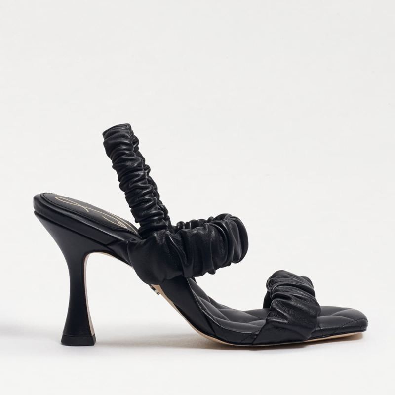 Sam Edelman Marlena Padded Strap Heel-Black Leather