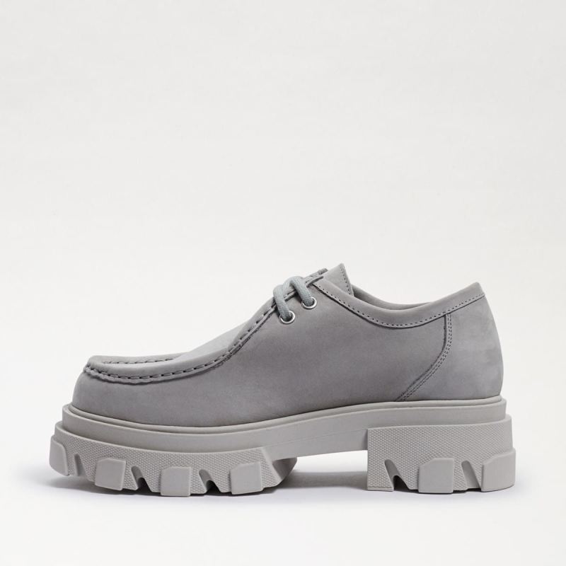 Sam Edelman Danice Lug Sole Oxford-Alloy Grey Suede