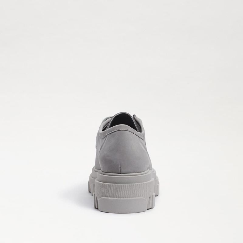 Sam Edelman Danice Lug Sole Oxford-Alloy Grey Suede