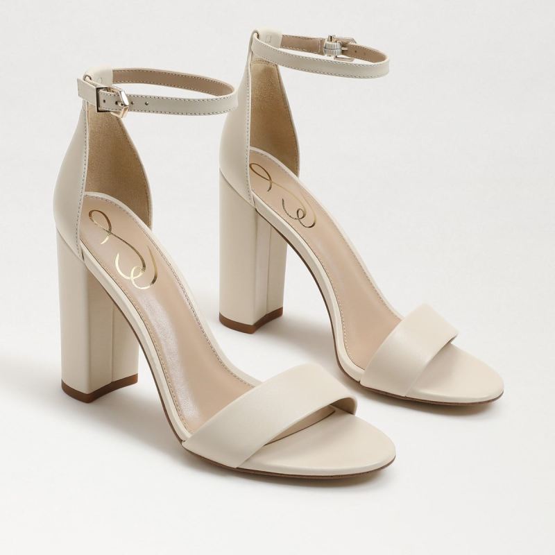 Sam Edelman Yaro Block Heel Sandal-Modern Ivory Leather