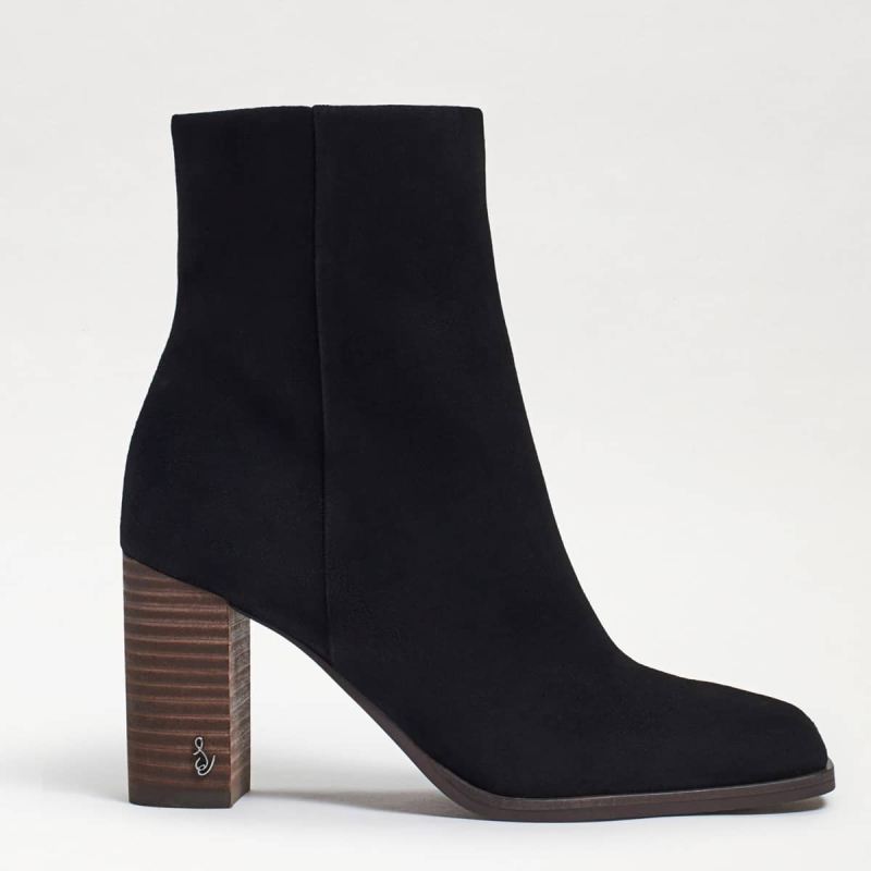 Sam Edelman Osten Ankle Bootie-Black Suede