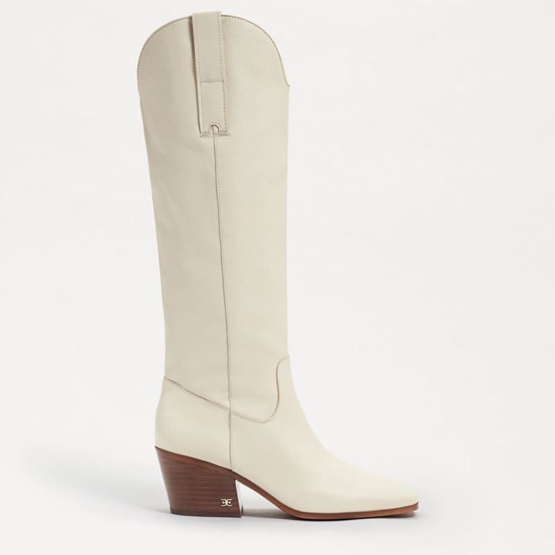 Sam Edelman Britten Western Boot-Modern Ivory Leather