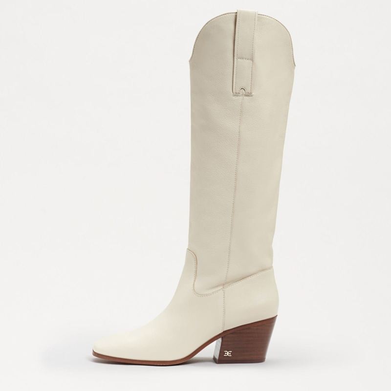 Sam Edelman Britten Western Boot-Modern Ivory Leather