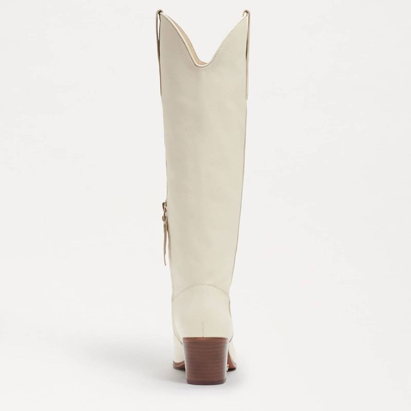 Sam Edelman Britten Western Boot-Modern Ivory Leather