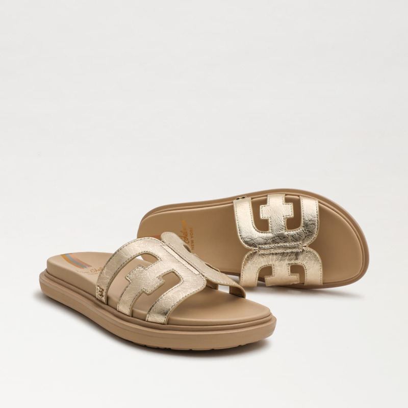 Sam Edelman Valeri Slide Sandal-Gold Leaf Leather