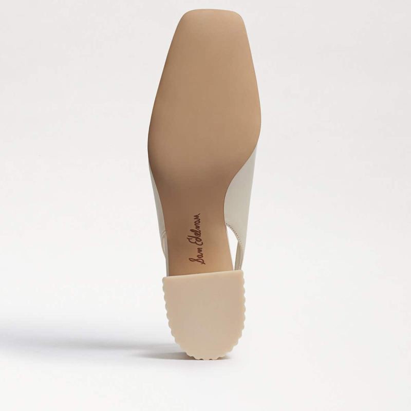 Sam Edelman Toren Block Heel Square Toe-Modern Ivory
