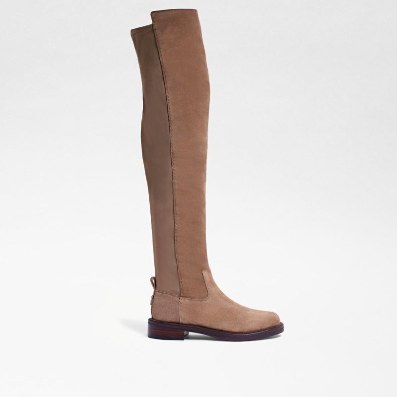 Sam Edelman Narisa Over The Knee Boot-Dark Taupe Suede