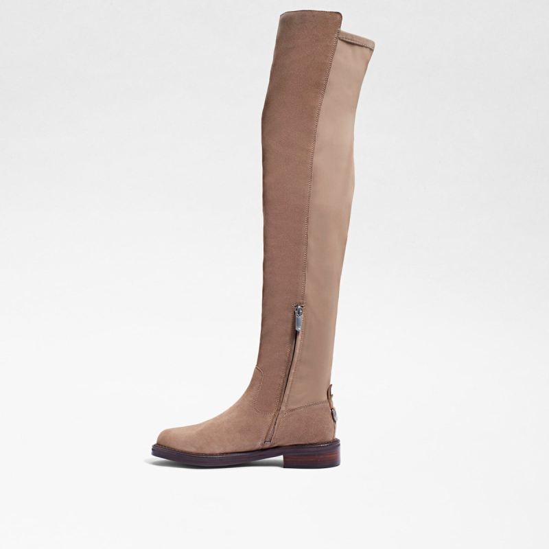 Sam Edelman Narisa Over The Knee Boot-Dark Taupe Suede