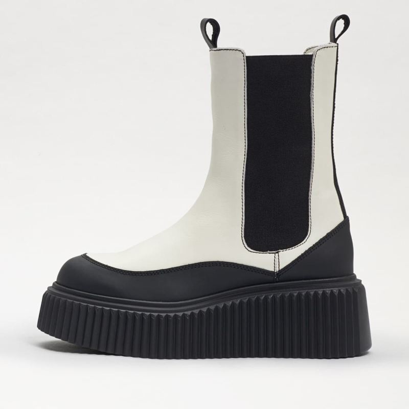 Sam Edelman Taber Lug Sole Boot-White/Black