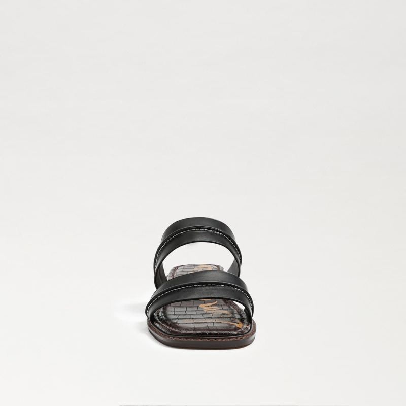 Sam Edelman Haydee Stitch Slide Sandal-Black Leather