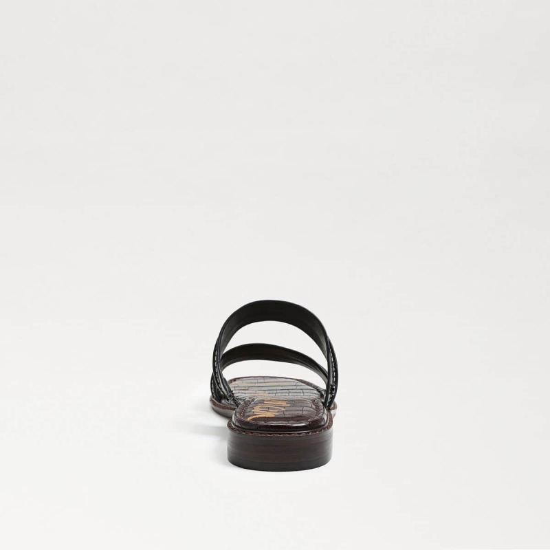 Sam Edelman Haydee Stitch Slide Sandal-Black Leather