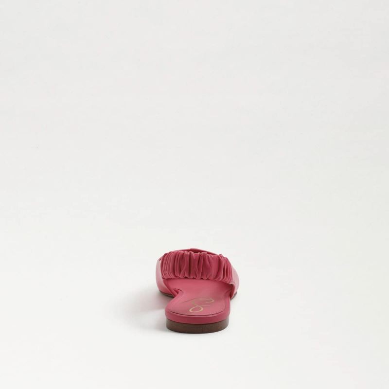 Sam Edelman Whitney Pointed Toe Slingback Flat-Carmine Rose Leat
