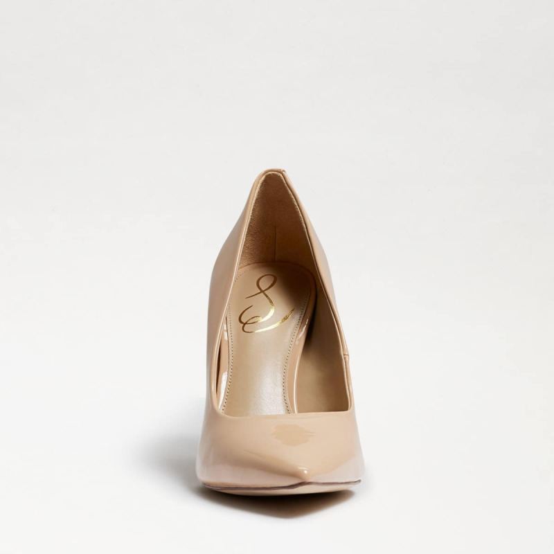 Sam Edelman Hazel Pointed Toe Heel-Beige Blush Patent