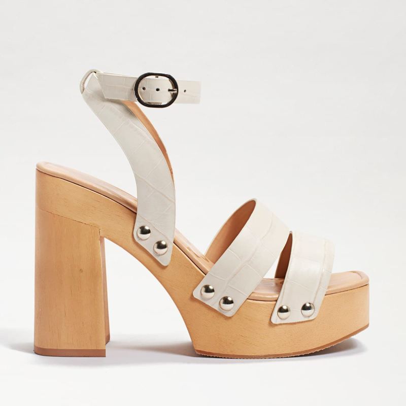 Sam Edelman Rosalind Platform Heeled Sandal-Modern Ivory Croc