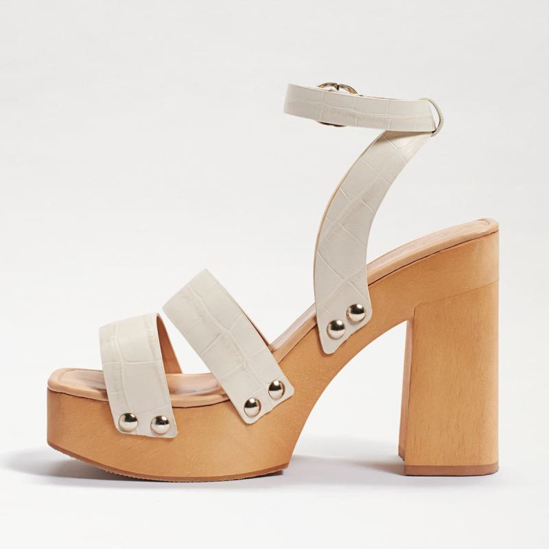 Sam Edelman Rosalind Platform Heeled Sandal-Modern Ivory Croc