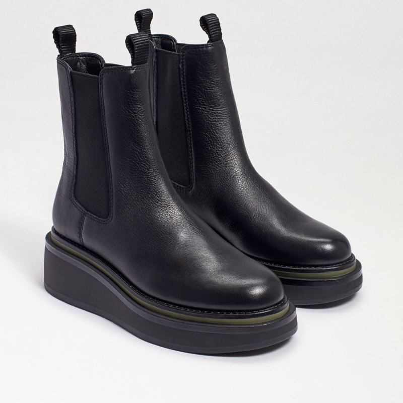 Sam Edelman Kolton Chelsea Boot-Black Leather - Click Image to Close