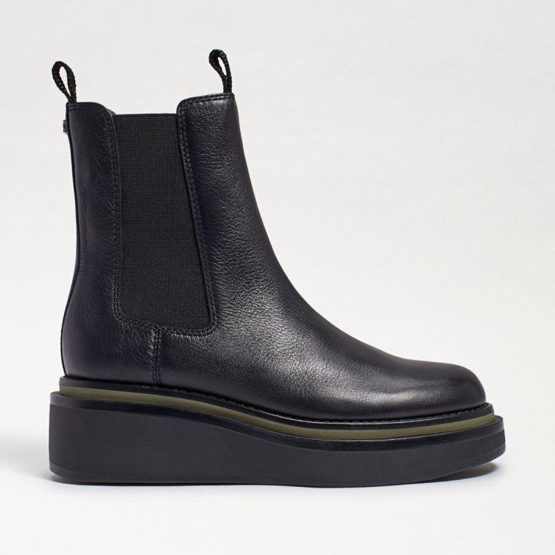 Sam Edelman Kolton Chelsea Boot-Black Leather