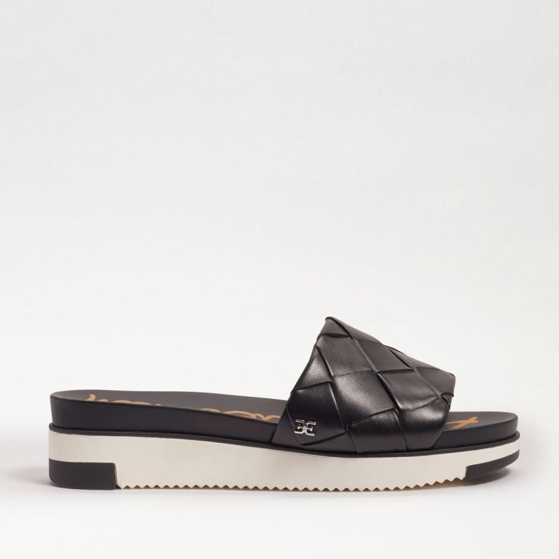 Sam Edelman Adaley Woven Slide Sandal-Black