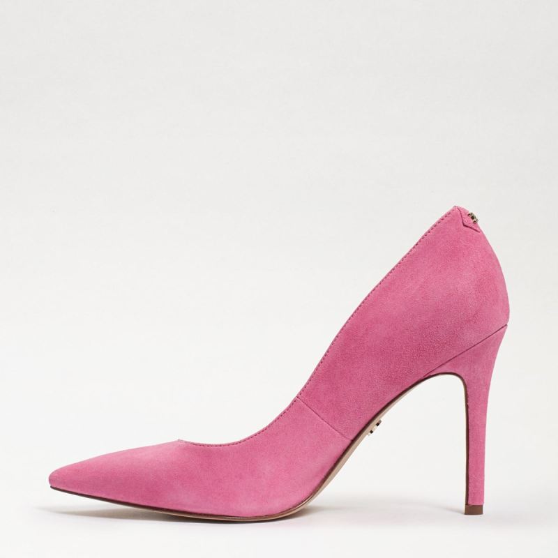 Sam Edelman Hazel Pointed Toe Heel-Confetti Pink Suede