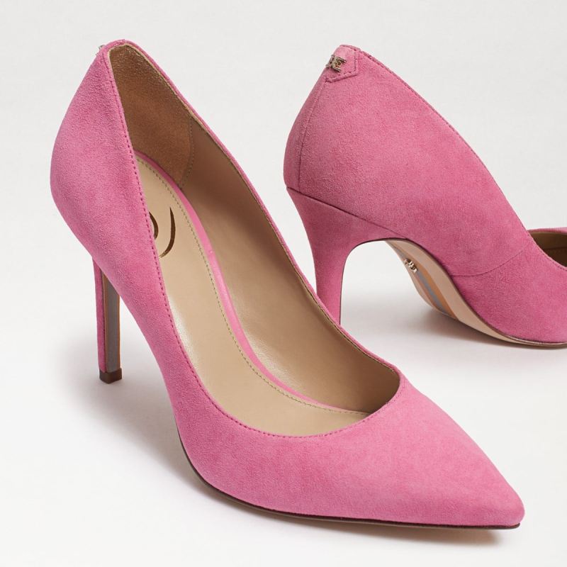 Sam Edelman Hazel Pointed Toe Heel-Confetti Pink Suede