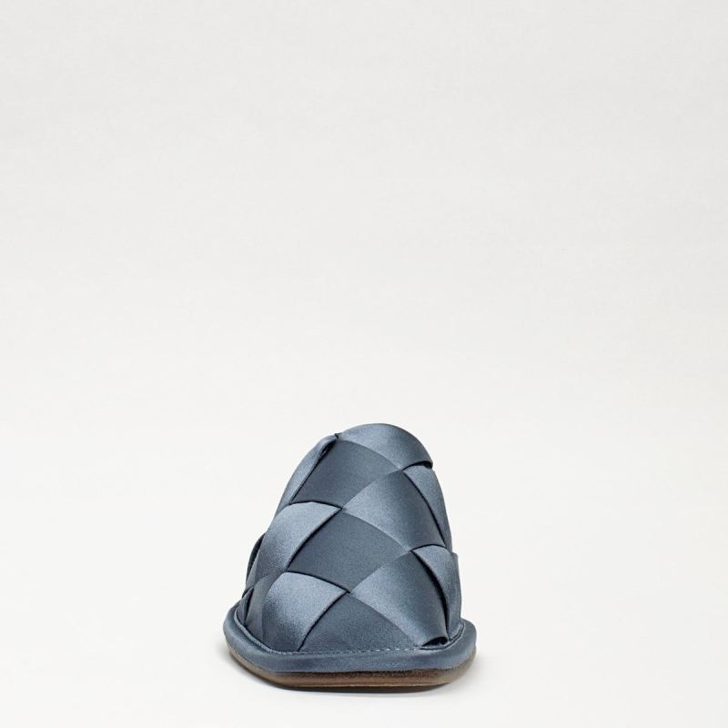 Sam Edelman Rhys Woven Satin Slipper-Blue Shadow