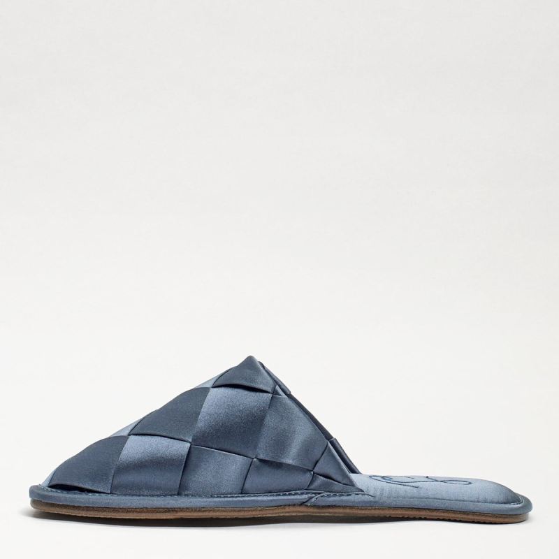 Sam Edelman Rhys Woven Satin Slipper-Blue Shadow