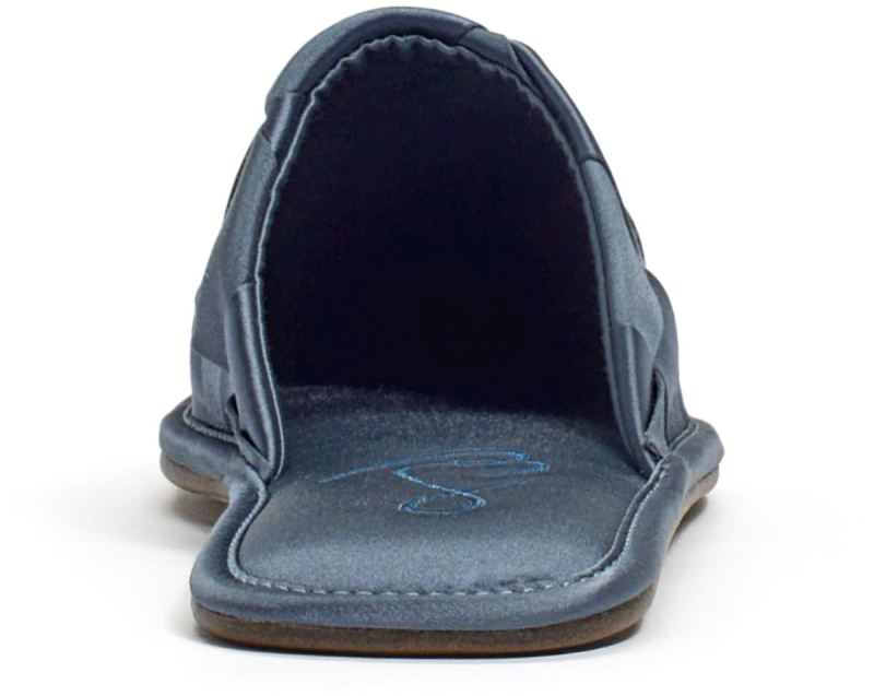 Sam Edelman Rhys Woven Satin Slipper-Blue Shadow